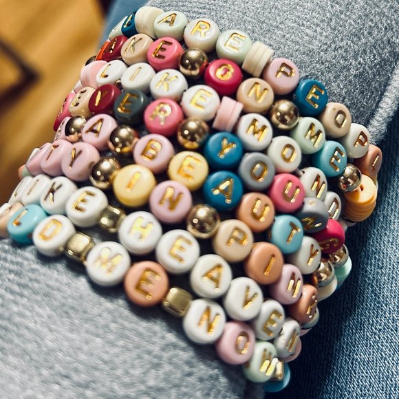 Aha Take On Me Beaded OG Friendship Bracelets 80's New Wave Stackable - Picture 2 of 2